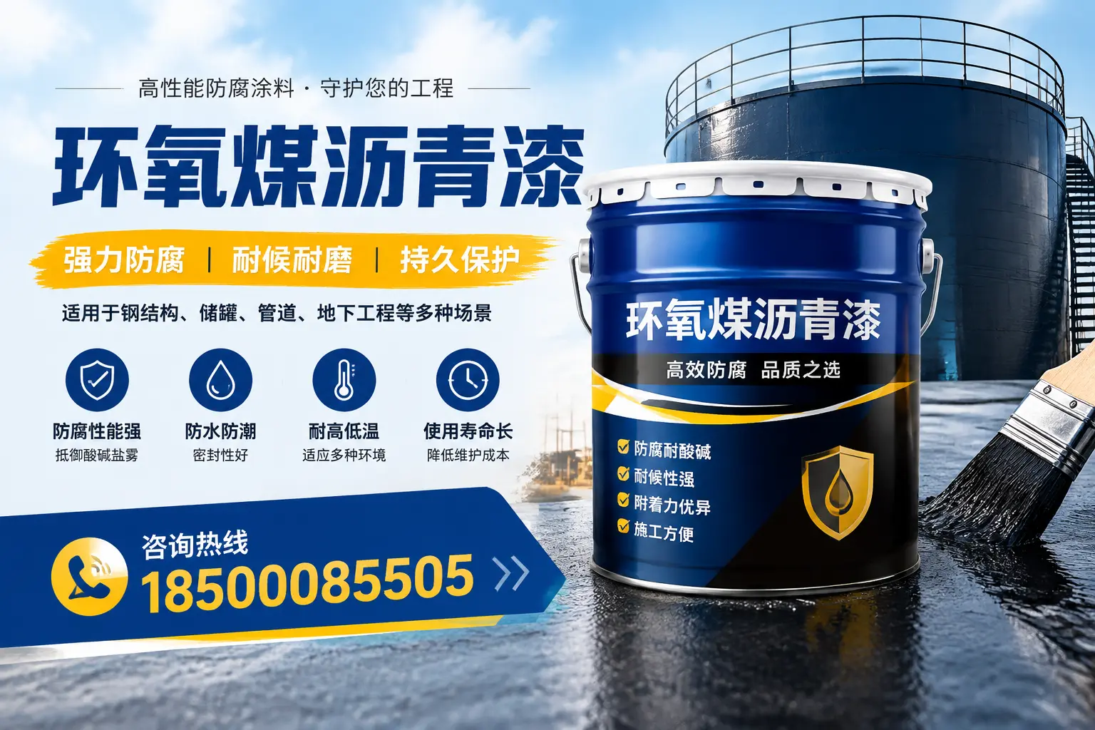环氧煤沥青漆在工业中的应用,延边企业的选择